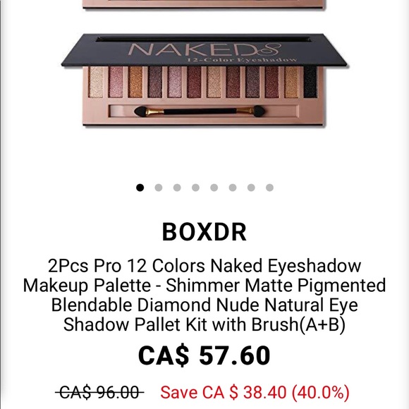 NAKED COSMETICS 12 COLOUR EYESHADOW PALETTE. - 24 - Picture 3 of 9